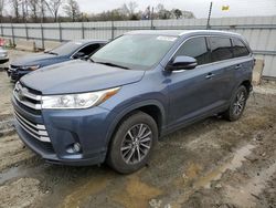 Salvage cars for sale at Spartanburg, SC auction: 2018 Toyota Highlander SE