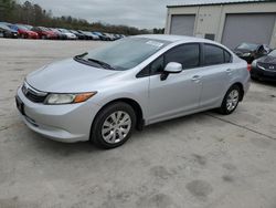 Salvage cars for sale from Copart Gaston, SC: 2012 Honda Civic LX