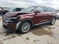 Salvage cars for sale at Grand Prairie, TX auction: 2016 Lincoln MKX Select