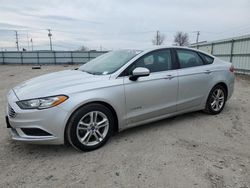 Salvage cars for sale from Copart Chicago Heights, IL: 2018 Ford Fusion SE Hybrid