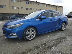 Vehiculos salvage en venta de Copart Opa Locka, FL: 2017 Chevrolet Cruze Premier