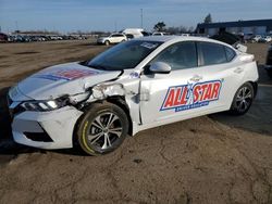 Salvage cars for sale at Woodhaven, MI auction: 2022 Nissan Sentra SV