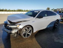 Salvage cars for sale at Fresno, CA auction: 2022 Honda Accord Hybrid Sport