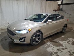 Salvage cars for sale at Ebensburg, PA auction: 2019 Ford Fusion Titanium