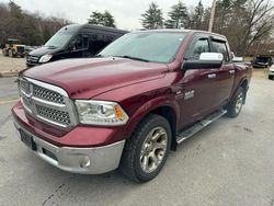 Salvage trucks for sale at North Billerica, MA auction: 2017 Dodge 1500 Laramie