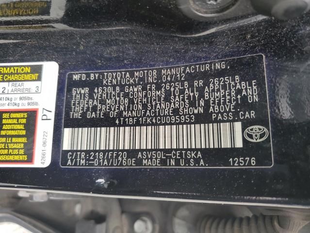 2012 Toyota Camry Base