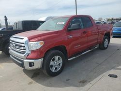 Salvage trucks for sale at Grand Prairie, TX auction: 2017 Toyota Tundra Double Cab SR/SR5