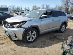 Salvage cars for sale at Baltimore, MD auction: 2017 Toyota Highlander Limited