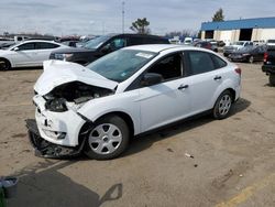 Salvage cars for sale at Woodhaven, MI auction: 2017 Ford Focus S