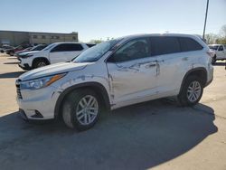 Toyota Highlander salvage cars for sale: 2015 Toyota Highlander LE