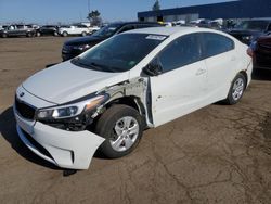 Salvage cars for sale from Copart Woodhaven, MI: 2018 KIA Forte LX
