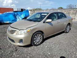 Salvage cars for sale from Copart Homestead, FL: 2013 Toyota Corolla Base