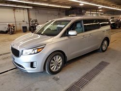 Salvage cars for sale at Wheeling, IL auction: 2017 KIA Sedona EX