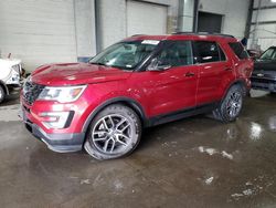 Salvage cars for sale at Ham Lake, MN auction: 2016 Ford Explorer Sport