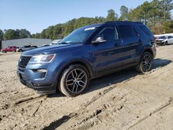 Salvage cars for sale at Seaford, DE auction: 2018 Ford Explorer Sport