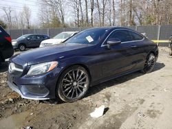 Vehiculos salvage en venta de Copart Waldorf, MD: 2017 Mercedes-Benz C300