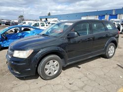 Salvage cars for sale from Copart Woodhaven, MI: 2012 Dodge Journey SE