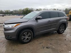 Salvage cars for sale at Charles City, VA auction: 2016 Toyota Highlander XLE