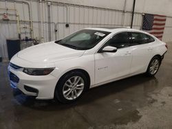 Salvage cars for sale at Avon, MN auction: 2017 Chevrolet Malibu LT