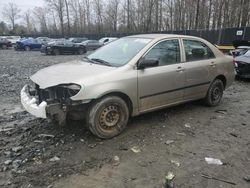 Salvage cars for sale from Copart Waldorf, MD: 2008 Toyota Corolla CE