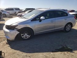 Honda Civic salvage cars for sale: 2012 Honda Civic LX