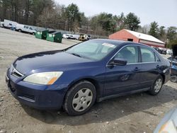 Salvage cars for sale from Copart Mendon, MA: 2007 Honda Accord LX