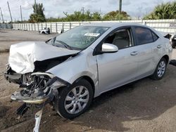 Salvage cars for sale from Copart Miami, FL: 2016 Toyota Corolla L