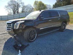 Salvage cars for sale from Copart Gastonia, NC: 2017 Cadillac Escalade ESV Luxury