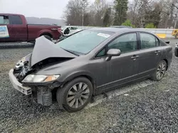 Salvage cars for sale from Copart Concord, NC: 2009 Honda Civic EX