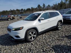 Salvage cars for sale from Copart Windham, ME: 2020 Jeep Cherokee Limited