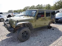 Salvage cars for sale at Houston, TX auction: 2013 Jeep Wrangler Unlimited Rubicon