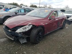 Salvage cars for sale at Sacramento, CA auction: 2012 Tesla Model S