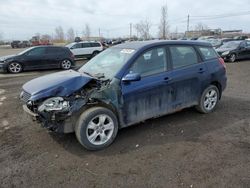 Salvage cars for sale from Copart Montreal Est, QC: 2003 Toyota Corolla Matrix XR