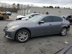Salvage cars for sale from Copart Exeter, RI: 2012 Infiniti G37