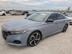 Salvage cars for sale at Houston, TX auction: 2022 Honda Accord Sport SE