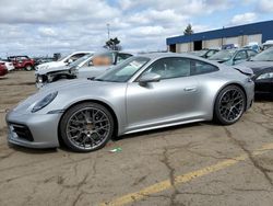 Salvage cars for sale at Woodhaven, MI auction: 2021 Porsche 911 Carrera S