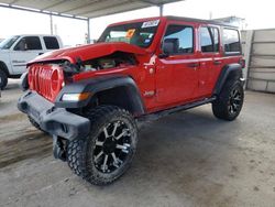 Salvage cars for sale at Anthony, TX auction: 2018 Jeep Wrangler Unlimited Sport