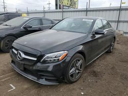 Salvage cars for sale from Copart Chicago Heights, IL: 2019 Mercedes-Benz C 300 4matic