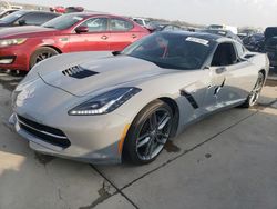 Salvage cars for sale at Grand Prairie, TX auction: 2018 Chevrolet Corvette Stingray 1LT