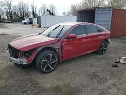 Salvage cars for sale from Copart Baltimore, MD: 2018 Honda Accord Sport