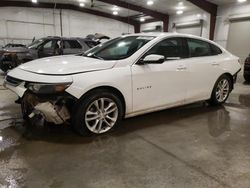 Salvage cars for sale at Avon, MN auction: 2017 Chevrolet Malibu LT