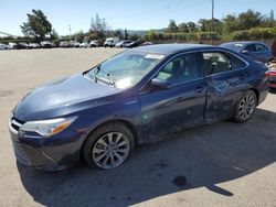 Salvage cars for sale at San Martin, CA auction: 2016 Toyota Camry Hybrid