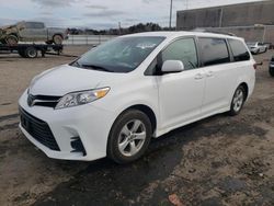 Salvage cars for sale from Copart Fredericksburg, VA: 2020 Toyota Sienna LE