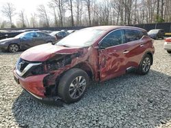 Salvage cars for sale from Copart Waldorf, MD: 2017 Nissan Murano S