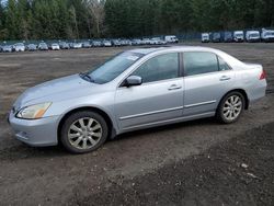 Salvage cars for sale from Copart Graham, WA: 2006 Honda Accord EX