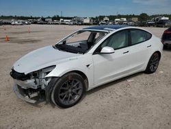 Salvage cars for sale at Houston, TX auction: 2021 Tesla Model 3