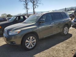 Salvage cars for sale from Copart San Martin, CA: 2008 Toyota Highlander Hybrid Limited