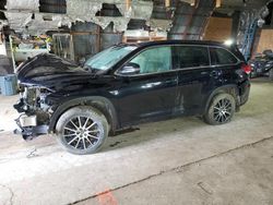 Salvage cars for sale from Copart Albany, NY: 2018 Toyota Highlander SE