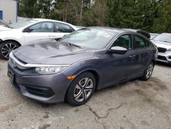 Salvage cars for sale from Copart Arlington, WA: 2018 Honda Civic LX