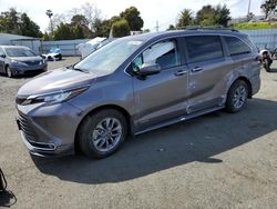 Salvage cars for sale from Copart Vallejo, CA: 2021 Toyota Sienna XLE